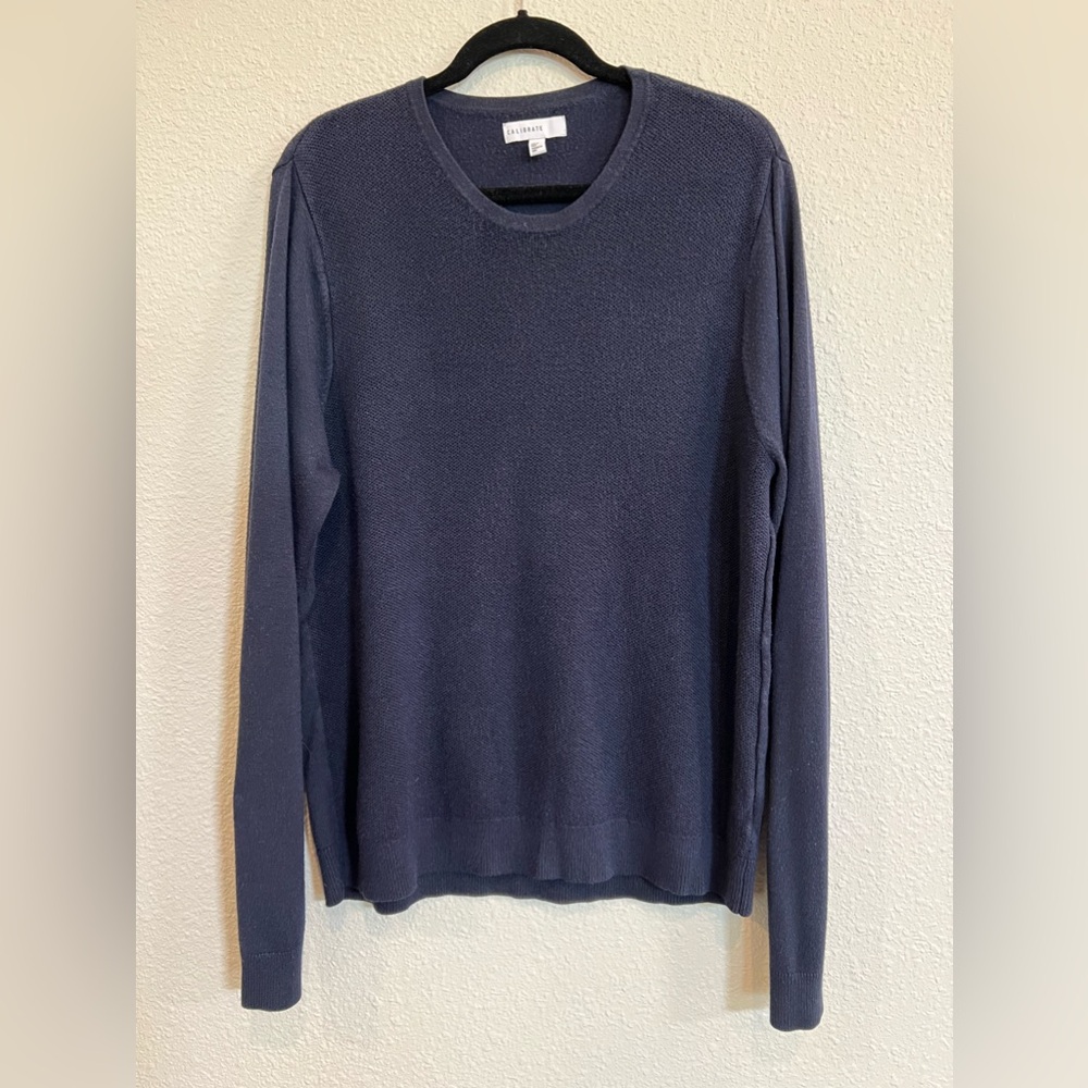 Calibrate men’s silk sweater blue size XL
